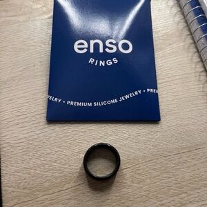 Enso Black Silicone Ring